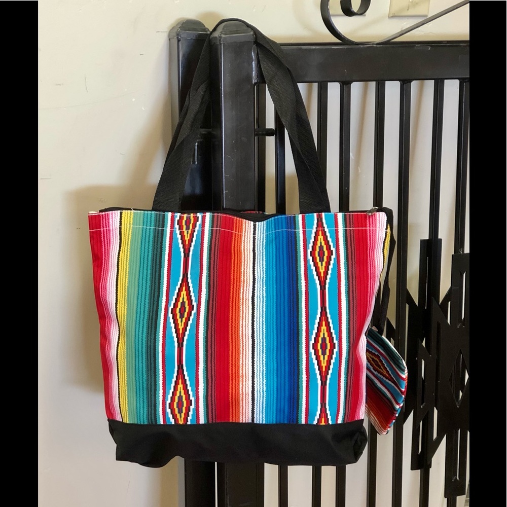 Serape Canvas Print Tote/Travel/Momma Purse - Picture 2 of 3